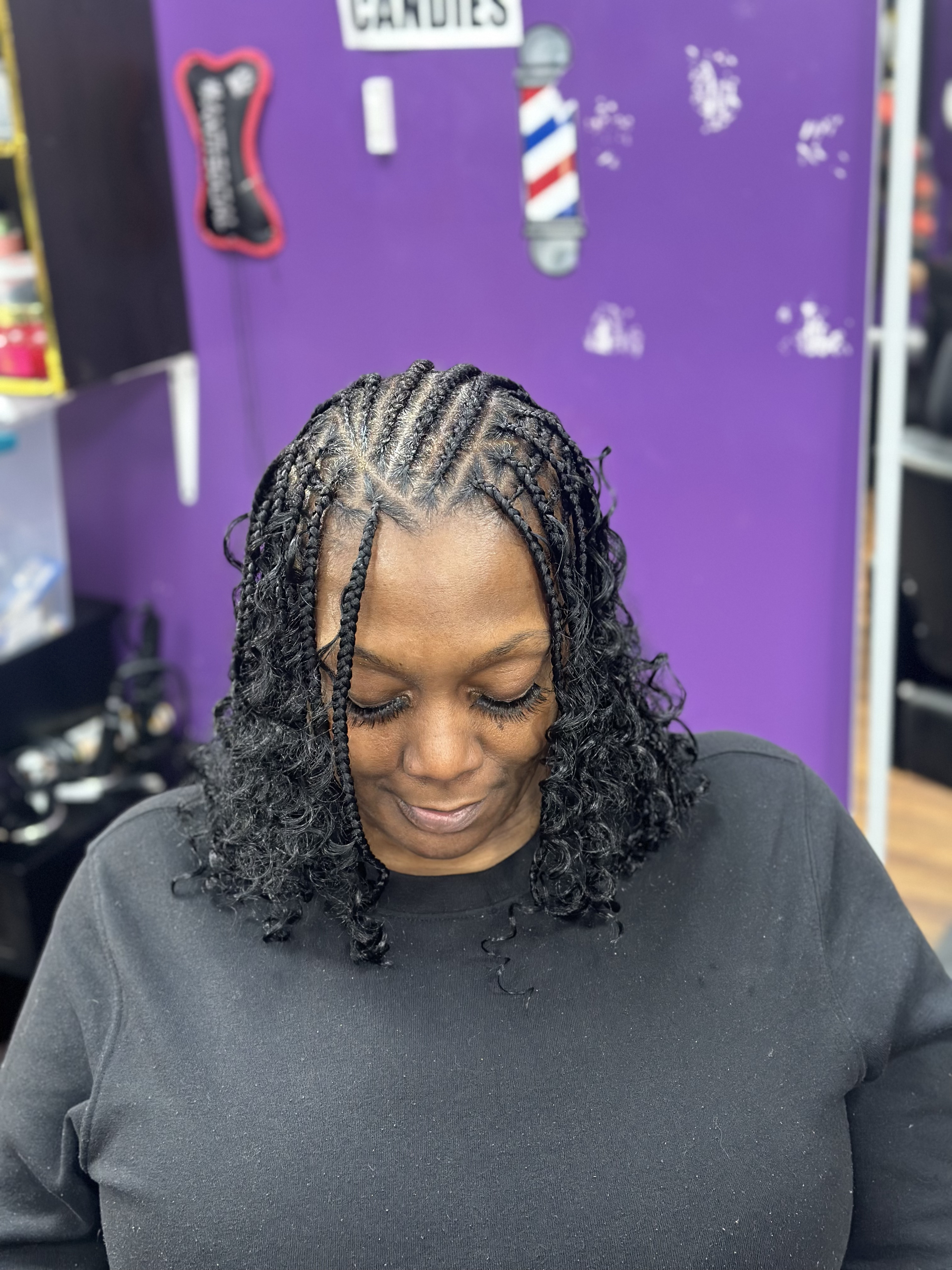 Knotless bob braids